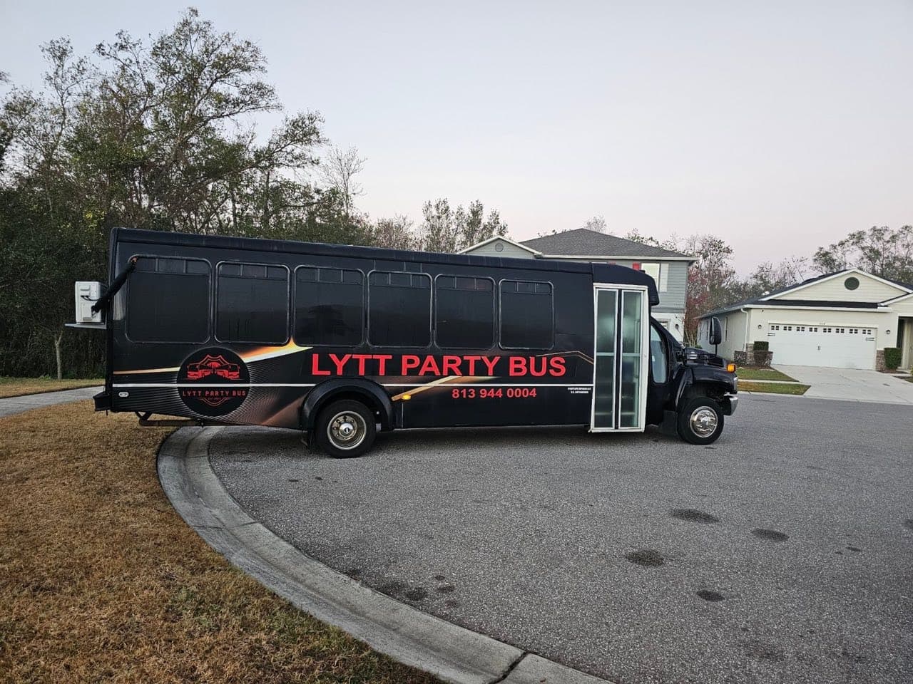 Exterior of the LYTT party bus