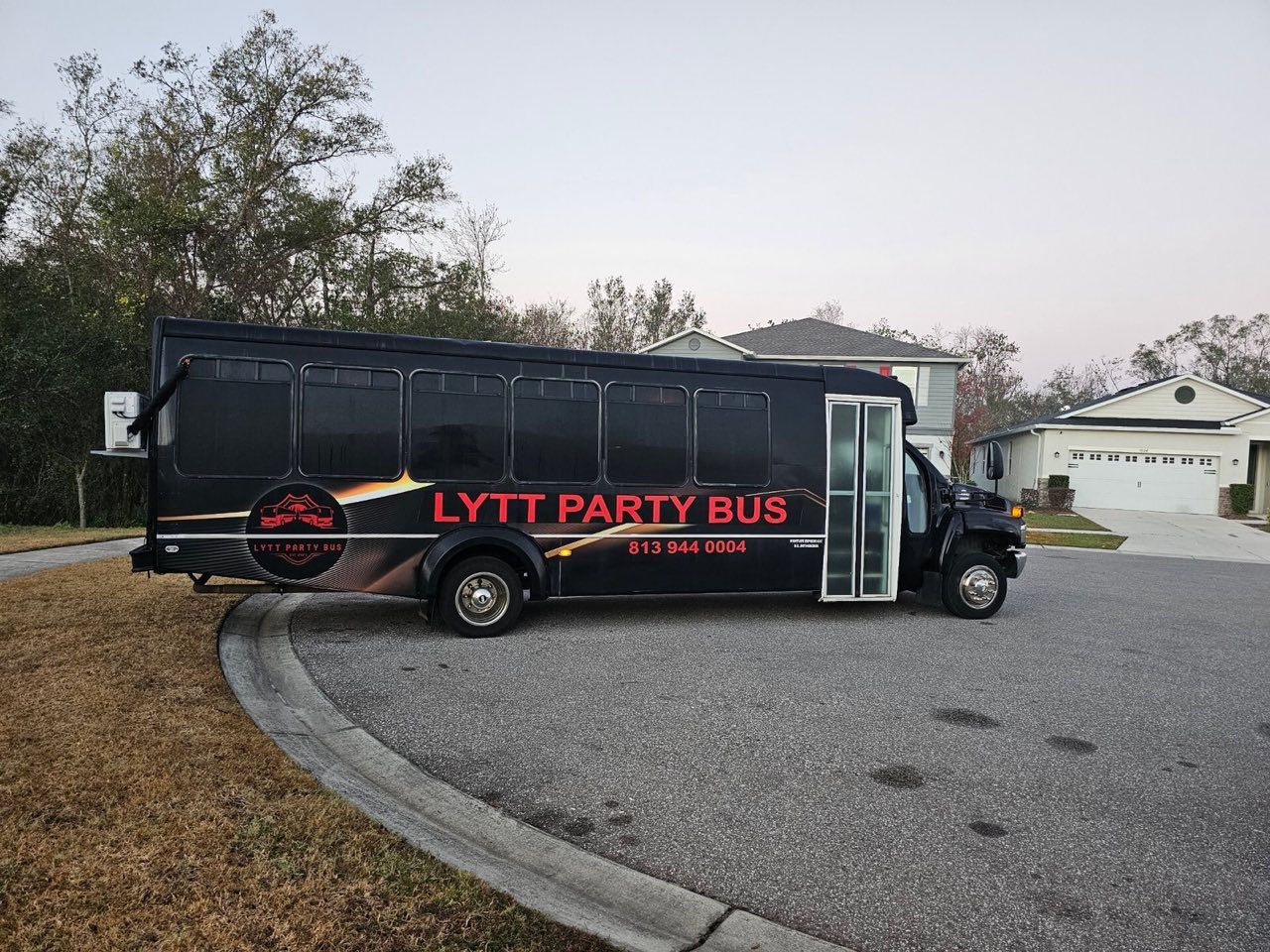 Exterior of the LYTT party bus